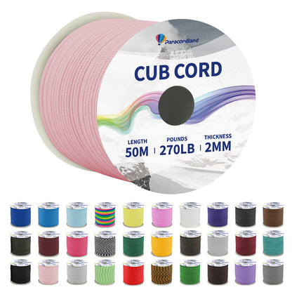 Paracordland-270LB Paracord Rope-50m-Micro 2mm-Utility Cord Thin Braided Best for Military & Camping Survival Chain Bracelet DIY Projects Fishing Lanyards