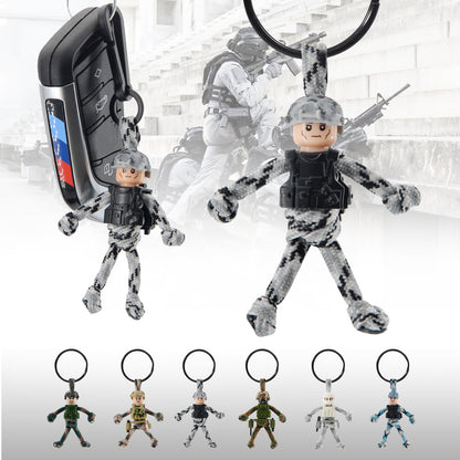 Keychain for Motorcycles, Scooters, Cars, Mopeds, Backpacks, Customize Military Cool Soldier Camo Gifts