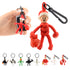 Keychain for Motorcycle, Scooter, Car, Backpack, Spooky Customize Halloween Presents Christmas Keychain Gift, Cute Cartoon Xmas Key Chain with Clip, 3D Santa Claus Snowman Xmas Gift
