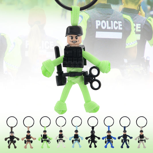Paracord Keychain, Cool Law Enforcement Key Chain for Motorcycles, Scooters and Cars, Personalized Police Officer Gifts, Handmade Police Gifts For Dad, Cute Police Gifts for Women