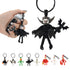 Keychain for Motorcycle, Scooter, Car, Backpack, Spooky Customize Halloween Presents Christmas Keychain Gift, Cute Cartoon Xmas Key Chain with Clip, 3D Santa Claus Snowman Xmas Gift