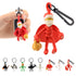 Keychain for Motorcycle, Scooter, Car, Backpack, Spooky Customize Halloween Presents Christmas Keychain Gift, Cute Cartoon Xmas Key Chain with Clip, 3D Santa Claus Snowman Xmas Gift